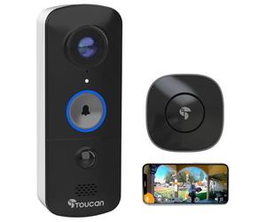 TOUCAN V3 Wireless Video Doorbell with Chime: 1080p Security Camera
