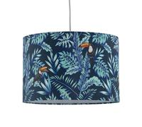 Toucan - Velvet Toucan Design 30cm Pendant or Table Lamp Shade First Choice Lighting Blue One Size