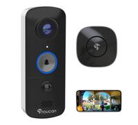 Toucan Wireless Video Doorbell V3 Smart Security Camera With Door Chime - No Subscription Needed