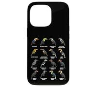 Toucans & Hornbills - Tropical Bird Species Chart Case for iPhone 13 Pro