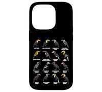 Toucans & Hornbills - Tropical Bird Species Chart Case for iPhone 14 Pro