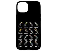 Toucans & Hornbills - Tropical Bird Species Chart Case for iPhone 15 Plus