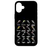 Toucans & Hornbills - Tropical Bird Species Chart Case for iPhone 16 Plus