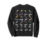 Toucans & Hornbills - Tropical Bird Species Chart Sweatshirt