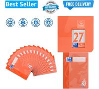 Touch 400104444 Exercise Book DIN A4 Lined 16 Pages, Coral Red, Pack of 15