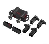 Touch-Activated Concealed Magnetic Latch for Single Glass Cabinet Doors with Spring-Loaded Bumper System (B)