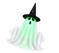 Touch Activated Halloween Display with Moving, Built-in Sound, Green Glow Center, Cordless Placement for Porch Doorway Seasonal Decor Animated Halloween Decoration Sound Activated Touch