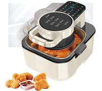 Touch Air Fryer,5-In-1 Visible Air Fryer,8 Preset Menus,9l Large Capacity Power Off Memory With Holographic Touch Screen 0-24 Hours Appointment for Roast,Bake,Dehydrate,Crisp