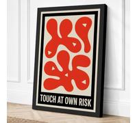 Touch at Own Risk Geometric Canvas Wall Art Print 24x16 Inch (61 x 41 cm)