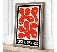 Touch at Own Risk Geometric Canvas Wall Art Print 24x16 Inch (61 x 41 cm)