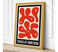 Touch at Own Risk Geometric Canvas Wall Art Print 24x16 Inch (61 x 41 cm)