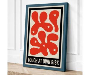 Touch at Own Risk Geometric Canvas Wall Art Print 24x16 Inch (61 x 41 cm)
