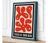 Touch at Own Risk Geometric Canvas Wall Art Print 30x20 Inch (76 x 51 cm)