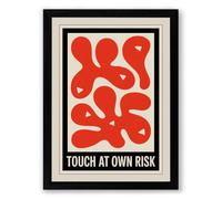 Touch at Own Risk Geometric Framed Wall Art Print A2 (59.4×42cm) Black, Wall Decor for Living Room, Bedroom, Office & Home, Ready to Hang, Art Gift
