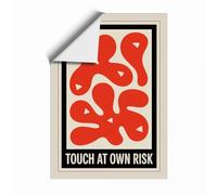 Touch at Own Risk Geometric Unframed Wall Art Print A2 (59.4×42cm), Wall Decor for Living Room, Bedroom, Office & Home, Art Gift