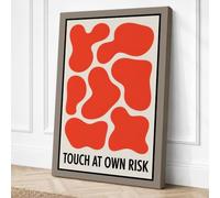 Touch at Own Risk Modern Canvas Wall Art Print 30x20 Inch (76 x 51 cm)