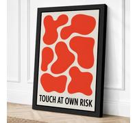 Touch at Own Risk Modern Canvas Wall Art Print 36x24 Inch (91 x 61 cm)