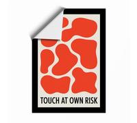 Touch at Own Risk Modern Unframed Wall Art Print A4 (29.7×21cm), Wall Decor for Living Room, Bedroom, Office & Home, Art Gift