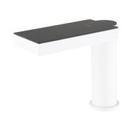 Touch Bathroom Faucet, Brass Basin Sink Mixer Tap with LED Display Glow, Deck Mounted Hot Cold,Flow Control(Bianco)