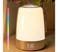 Touch Bedside Lamp Vicsoon Dimmable Alarm Clock Wake Up Light with RGB Color Changing, Nursery Night Light for Kids,Small Bedside Lamp with Timer for Nightstand,Breastfeeding,Bedroom,Sleeping