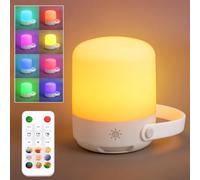 Touch Bedside Table Lamp, Remote Control Dimmable Night Light for Bedroom