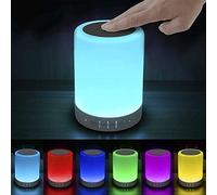 Touch-Control Bedside Lamp - Featuring Bluetooth Speaker, Dimmable Colour Night Light, Smart Touch-Control Outdoor Table Lamp, The Perfect Sleep aid Gift for All Ages and Genders