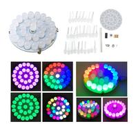 Touch Control Full Color LED Lighthouse Kit MCU Control Animation Mode Round Ring DIY Electronic Production