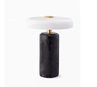 Touch Control Marble Table Lamp - Creative Art Deco Design for Nordic Style Home & Office - Elegant Bedside Light for Living Room & Bedroom Decor (Dark)