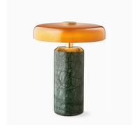 Touch Control Marble Table Lamp - Creative Art Deco Design for Nordic Style Home & Office - Elegant Bedside Light for Living Room & Bedroom Decor (Green)