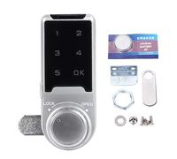 Touch Digital Password Keypad Cabinet Lock 30mm Silver Electronic Anti Theft Drawer Deadbolt Lock - Keyless Entry, Durable Zinc Alloy, Secure Storage for Office and Home