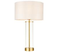 Touch Dimmable Table Lamp Gold Glass & White Shade Modern Bedside Feature Light