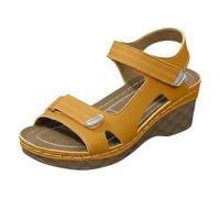 Touch Fastening Sandals, Wedge Sandals For Women Ankle Strap, Twin Touch Strap Buckle Strappy Open Toe Cushioned Comfort Summer Sliders, Sport Open Toe Casual Arch Support Hiking Sliders
