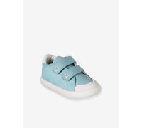 Touch-Fastening Trainers in Canvas for Baby Girls crystal blue