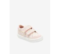 Touch-Fastening Trainers in Canvas for Baby Girls printed pink