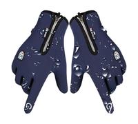 Touch Finger Gloves - Anti-Sweat Zipper Breathable Game Gloves - Cold Weather Warm Cuff Thermal Soft Flannel Lining Running Cycling Driving Hiking