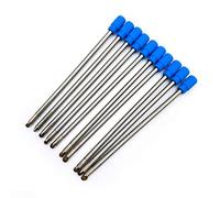Touch Futu 10x Black/Blue Ink Refill 70mm/7cm Ballpoint Replacement for Crystal/Tech Pen