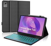 Touch Keyboard Case for Lenovo Idea Tab 11'' 2025, Folio PU Leather Case with Pen Holder，Magnetic detachable wireless keyboard with touchpad，for Lenovo Idea Tab 11-inch 2025 Models (TB-336ZU/TB-336FU)