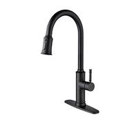 Touch Kitchen Faucets with Pull Down Sprayer Stainless Steel Kitchen Sink Faucet with Pull Out Sprayer Single Handle for Home,Farmhouse,Laundry,Kitchen Sinks Matte Black