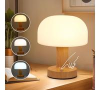 Touch Lamps Bedside,LED Table Lamp,Eye Caring Kids Bedroom Night Light with Dimmable, 3000mah Cordless Lamp USB Rechargeable Lamps,Night Light Baby for Baby Nursing Bedroom Living Room (Wood Color)