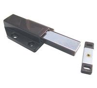 Touch Latch Magnetic Push Open Door Latch for Large Doors - Brown - 2 Pack