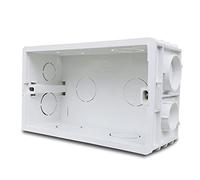 Touch Light Switch, Smart Light Switch 2pcs Mounting Box for 146 * 86mm Wall Switch and Socket Wallpad Cassette Universal White Back Junction