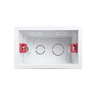 Touch Light Switch, Smart Light Switch 2pcs Mounting Lining Box for 118 * 72mm Wall Switch and Socket Wallpad Cassette Universal White Back Junction