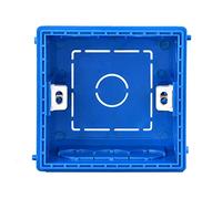 Touch Light Switch, Smart Light Switch 3pcs Atlectric Mounting Box Cassette Switch Socket Junction Hidden Concealed Internal Type 86 White Red Blue(Blue)