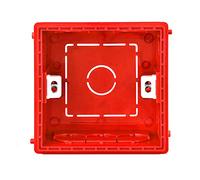 Touch Light Switch, Smart Light Switch 3pcs Atlectric Mounting Box Cassette Switch Socket Junction Hidden Concealed Internal Type 86 White Red Blue(Red)