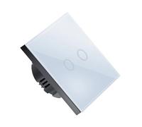 Touch Light Switch Touch Light Switch 1 Gang Way AC110V-220V Wall(2Gang-White)
