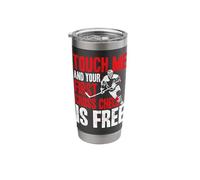 Touch Me and Your First Cross Check is Free Ice Hockey Men Stainless Steel Insulated Tumbler