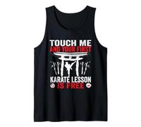 Touch Me and Your First Karate Lesson is Free Karate Athlete Tank Top