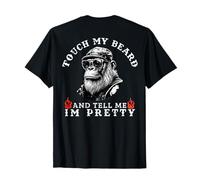 Touch My Beard and Tell Me I'm Pretty Funny Monkey Saying T-Shirt