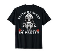 Touch My Beard and Tell Me I'm Pretty Funny Monkey Saying T-Shirt