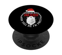 Touch My Beard And Tell Me I'M Pretty Santa Christmas PopSockets Adhesive PopGrip